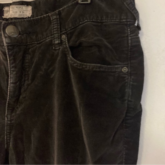 3 for $15 Free People Faded Black Corduroy Skinny Stretch Jeans Casual Pants - Picture 4 of 9
